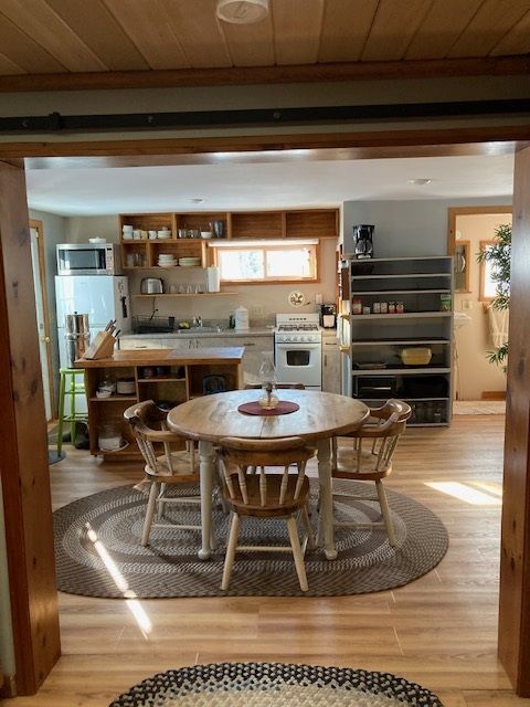 Dining area and kitchen